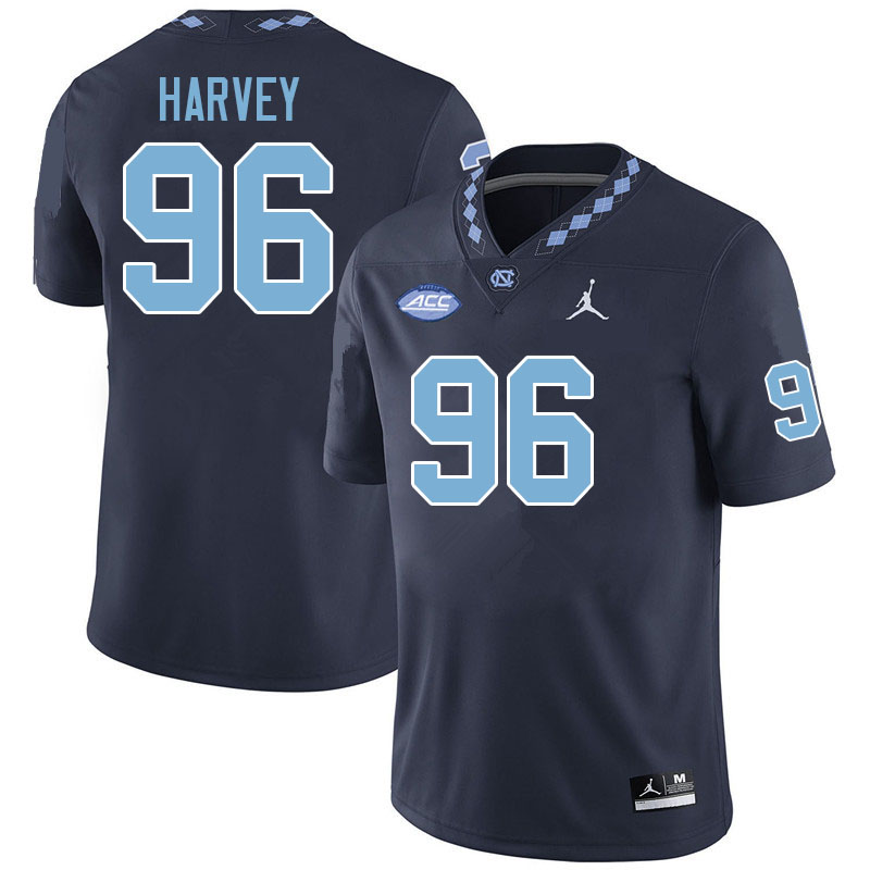 Men #96 Nic Harvey North Carolina Tar Heels College Football Jerseys Sale-Navy